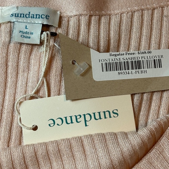 Sundance Catalog- Fontain Sweater Cashmere Blend Ballet Pink Sz L NWT - Picture 5 of 7